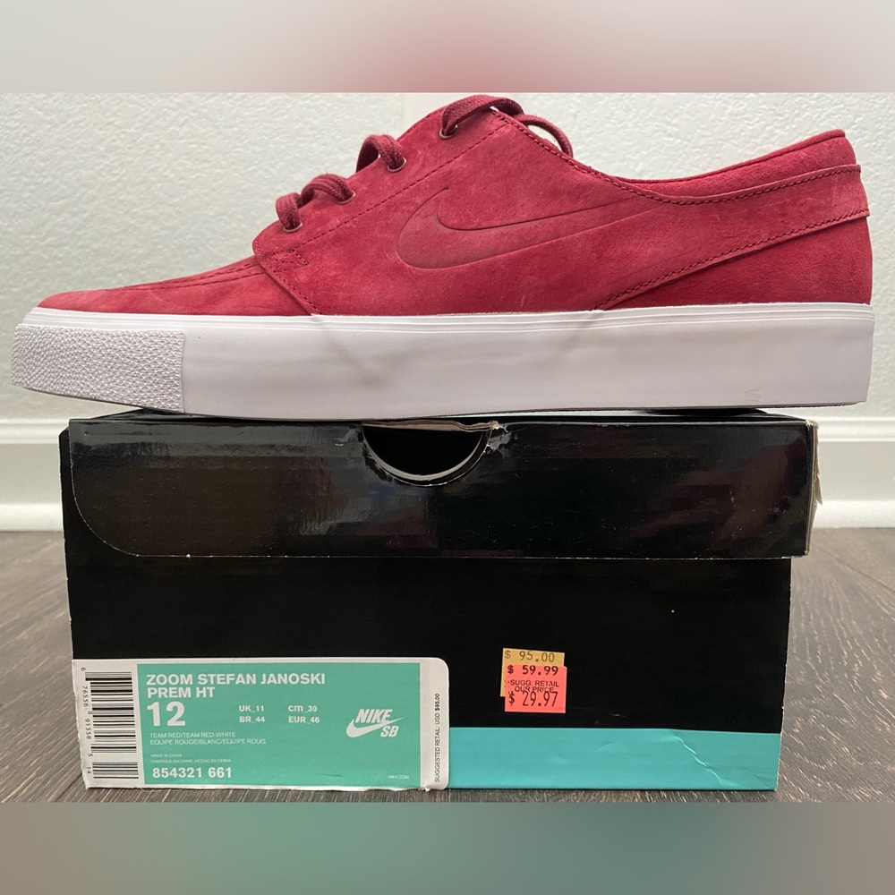 NIKE ZOOM STEFAN JANOSKI/ team red white// size 12